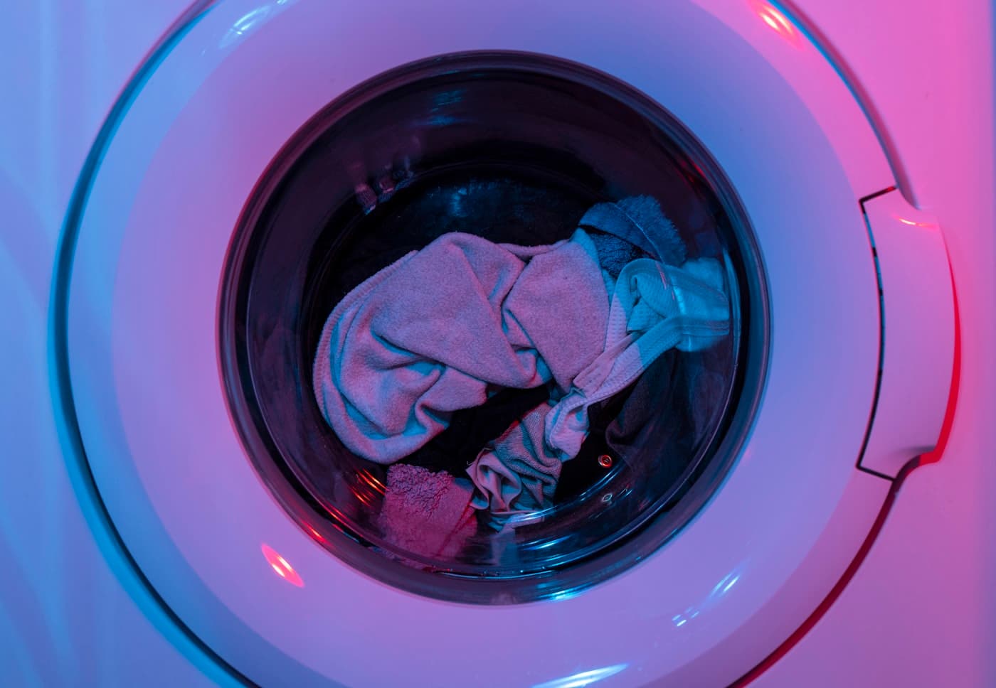 Front-loading washing machine in a home laundry